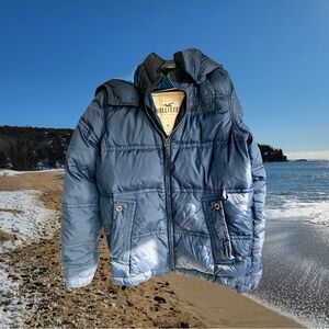 Vintage Hollister Redondo Down Blue Puffer Jacket Size Medium